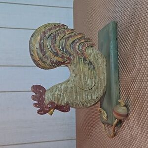 Vintage Rooster decor wooden display piece 🐓